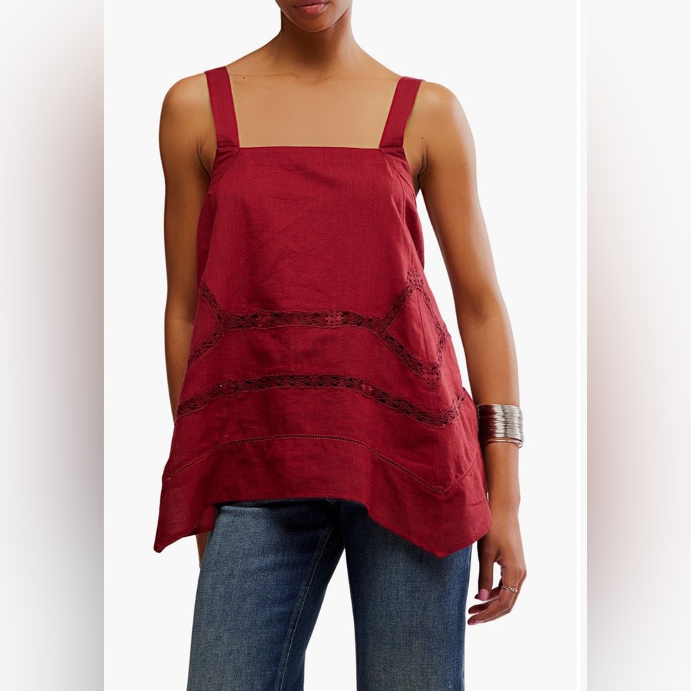 Free People Charlotte Tunic in Syrah size Small NWT